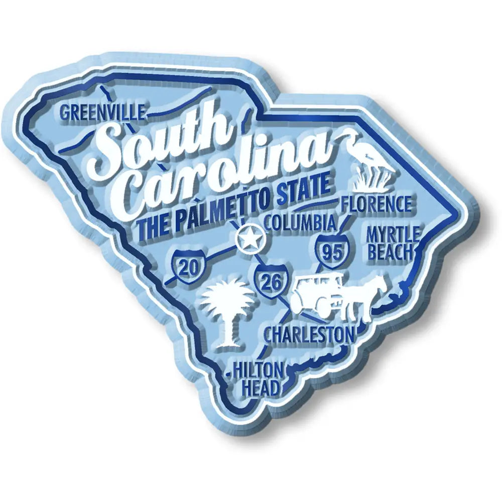 South Carolina Rubber Magnet