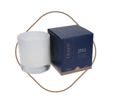 No. 74 Tabac & Leather 7 oz. Candle in Signature Box by Trapp