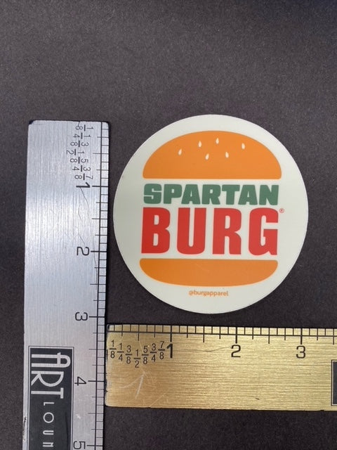 Spartan Cheese Burger Sticker