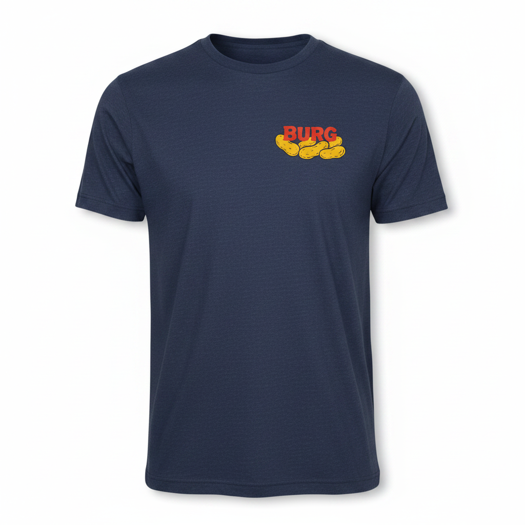 Studio shot of Burg's Best Boiled Peanuts Tee