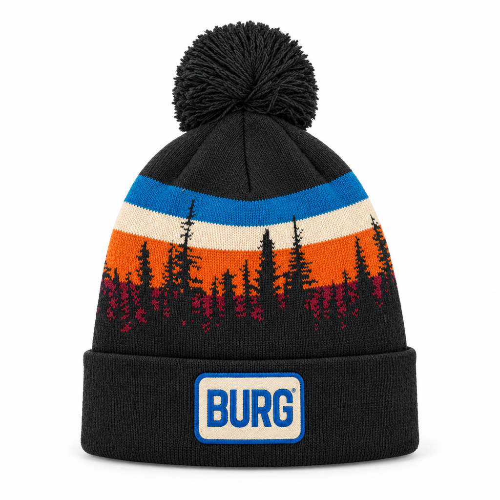Locale recycled pom beanie, second color, studio shot on white