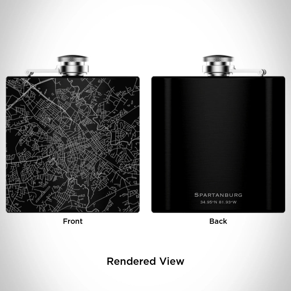 Spartanburg Map Flask