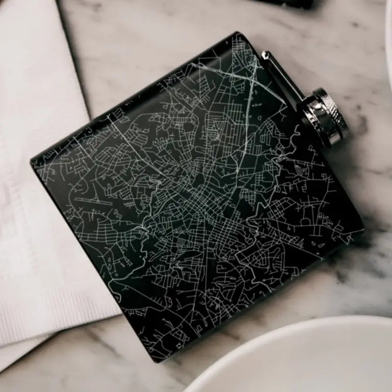 Spartanburg Map Flask