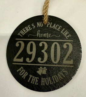 Slate Zip Code Ornament