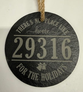 Slate Zip Code Ornament