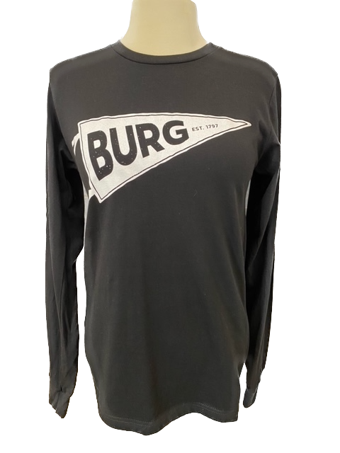 Burg Pennant Logo Long Sleeve Black