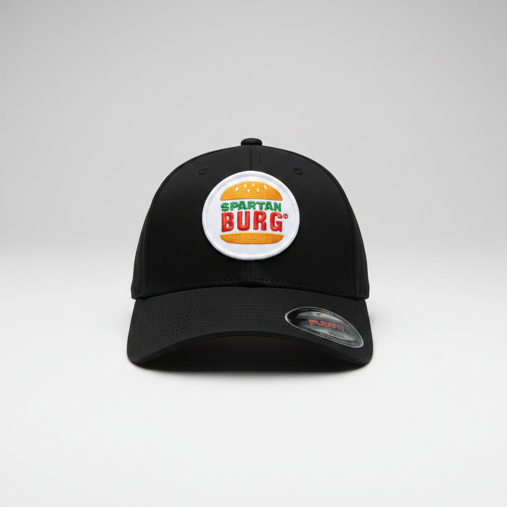 Cheeseburger Patch  Flexfit YOUTH hat