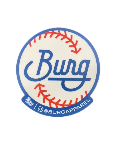 Burg Baseball Sticker