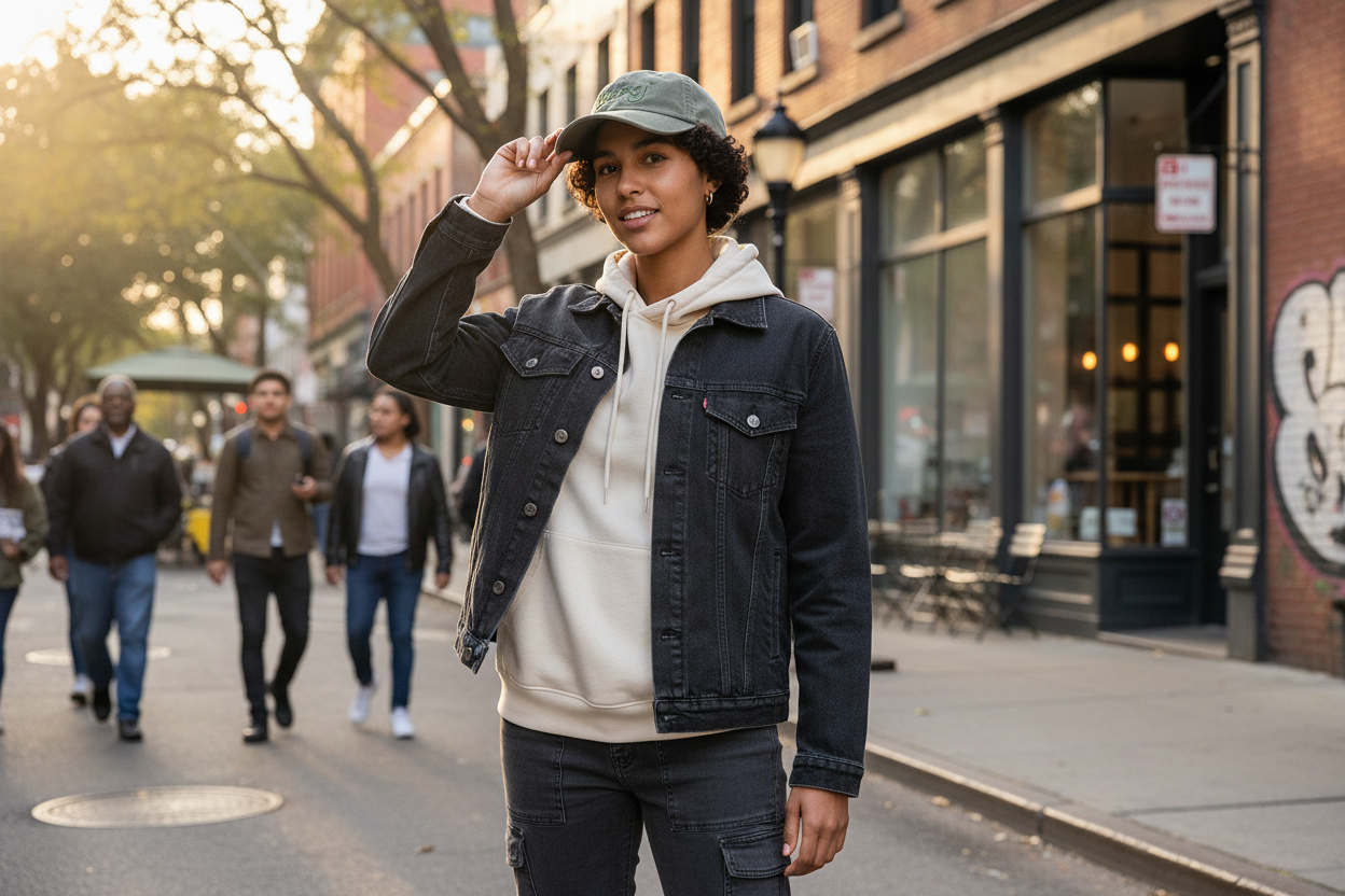 Person wearing Legacy Burg Hat outdoors