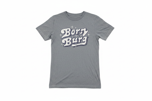 Born in the Burg T-shirt clean studio photo