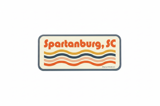 Spartanburg SC Waves Sticker clean studio photo