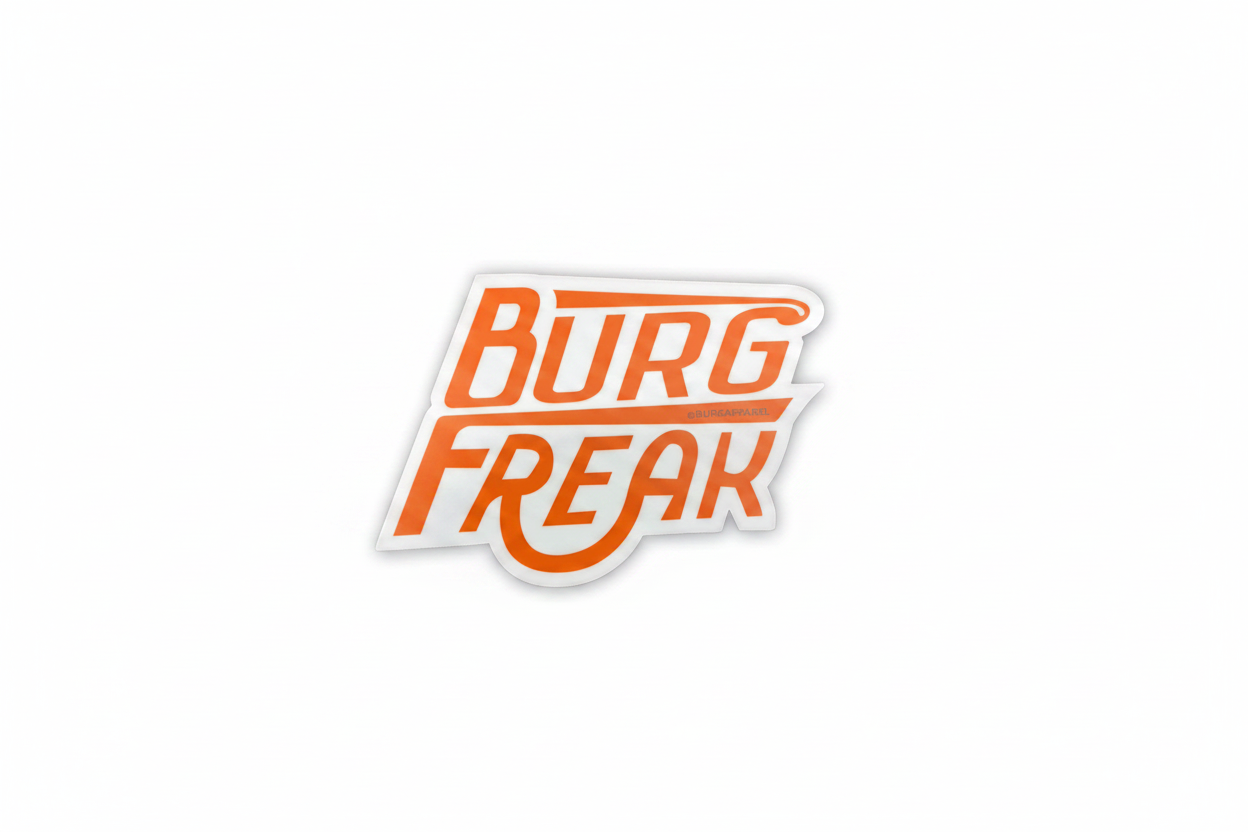Burg Freak Sticker clean studio photo