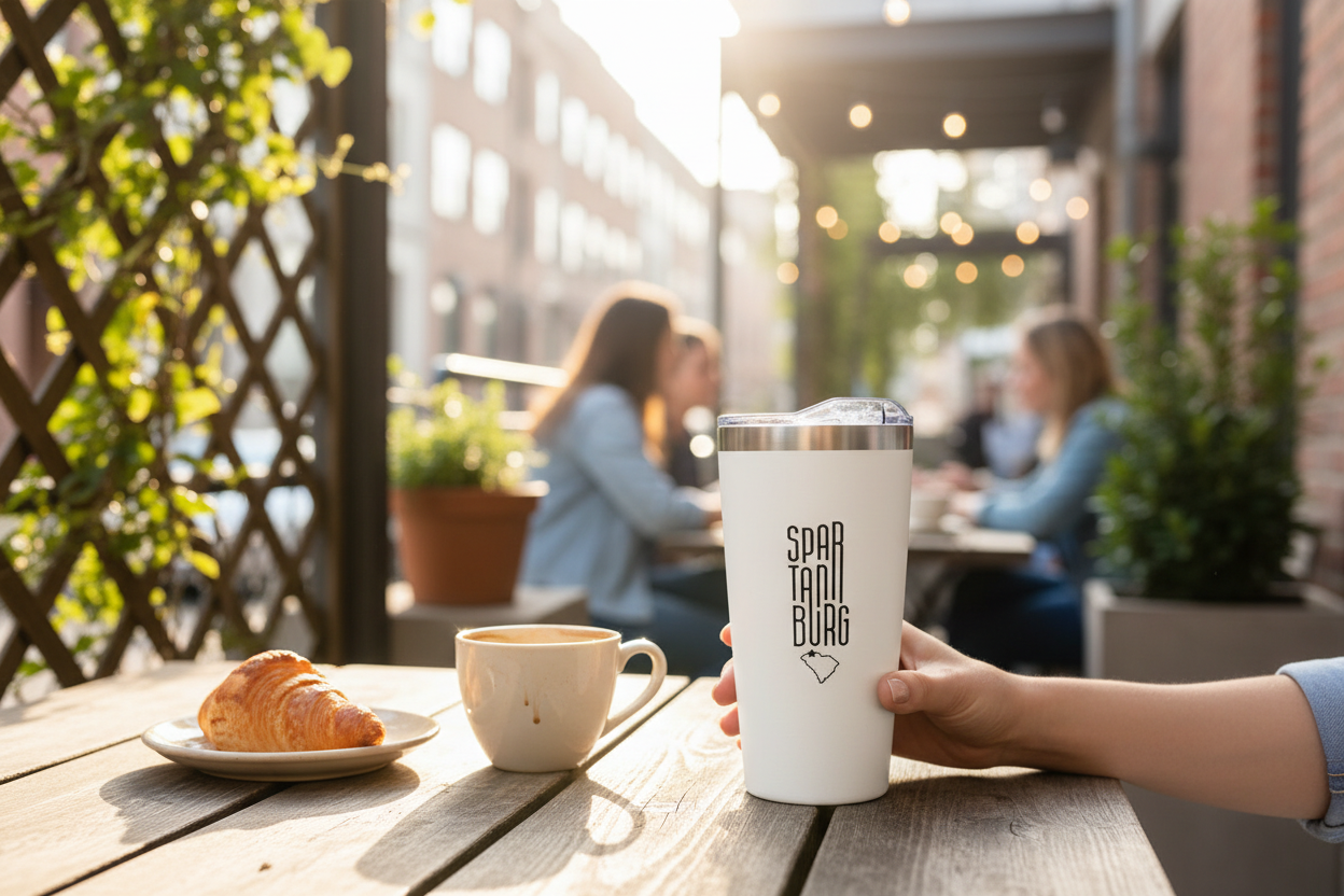 Lifestyle shot of Spartanburg Tumbler