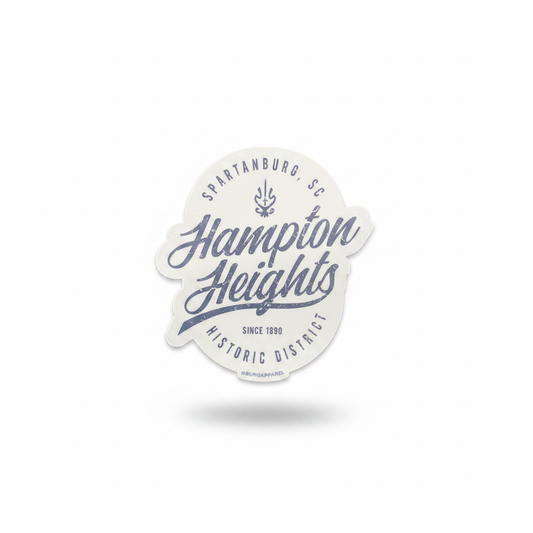 Hampton Heights Historic District sticker - studio shot
