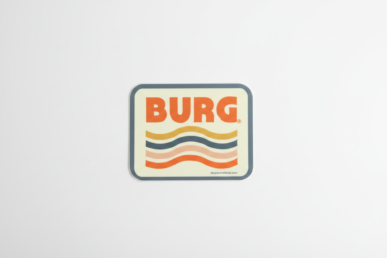 Burg Waves Sticker clean studio photo