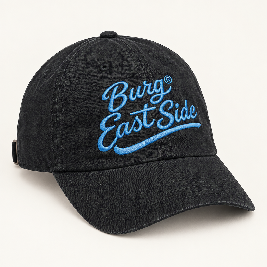 Burg East Side Hat in a clean studio product shot, front three-quarter view