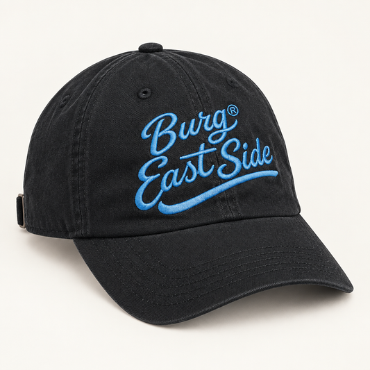 Burg East Side Hat in a clean studio product shot, front three-quarter view