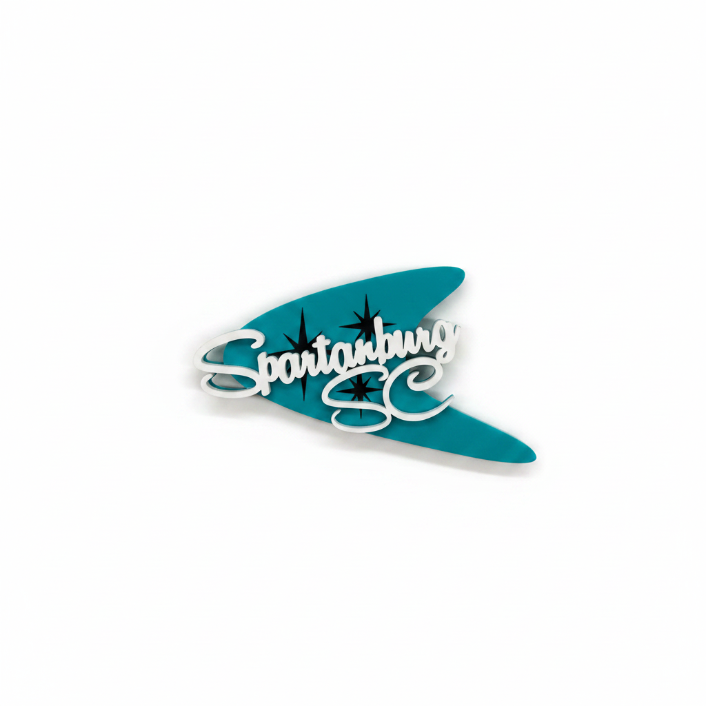 Dark Teal Mid Mod Magnets studio shot