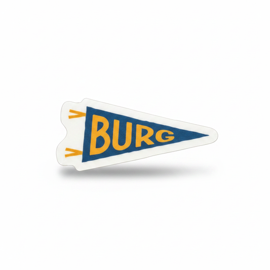 Burg Pennant Sticker - studio shot