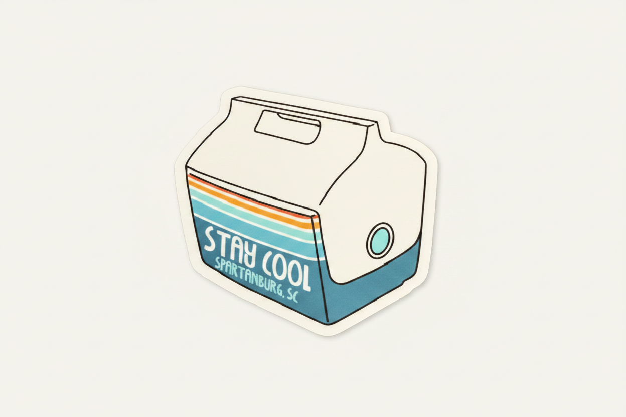 Cooler Shaped Sticker Variant 2 - Studio