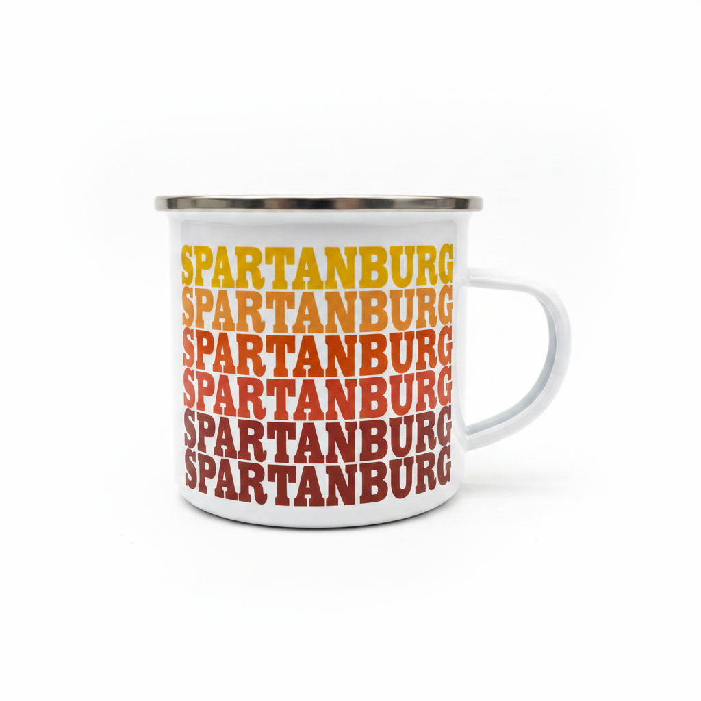 Studio shot of Spartanburg Camp Mug