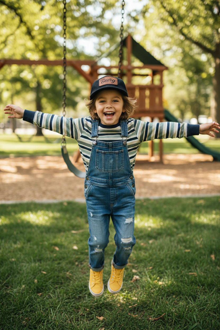 Burg Brown Patch  Flexfit YOUTH hat