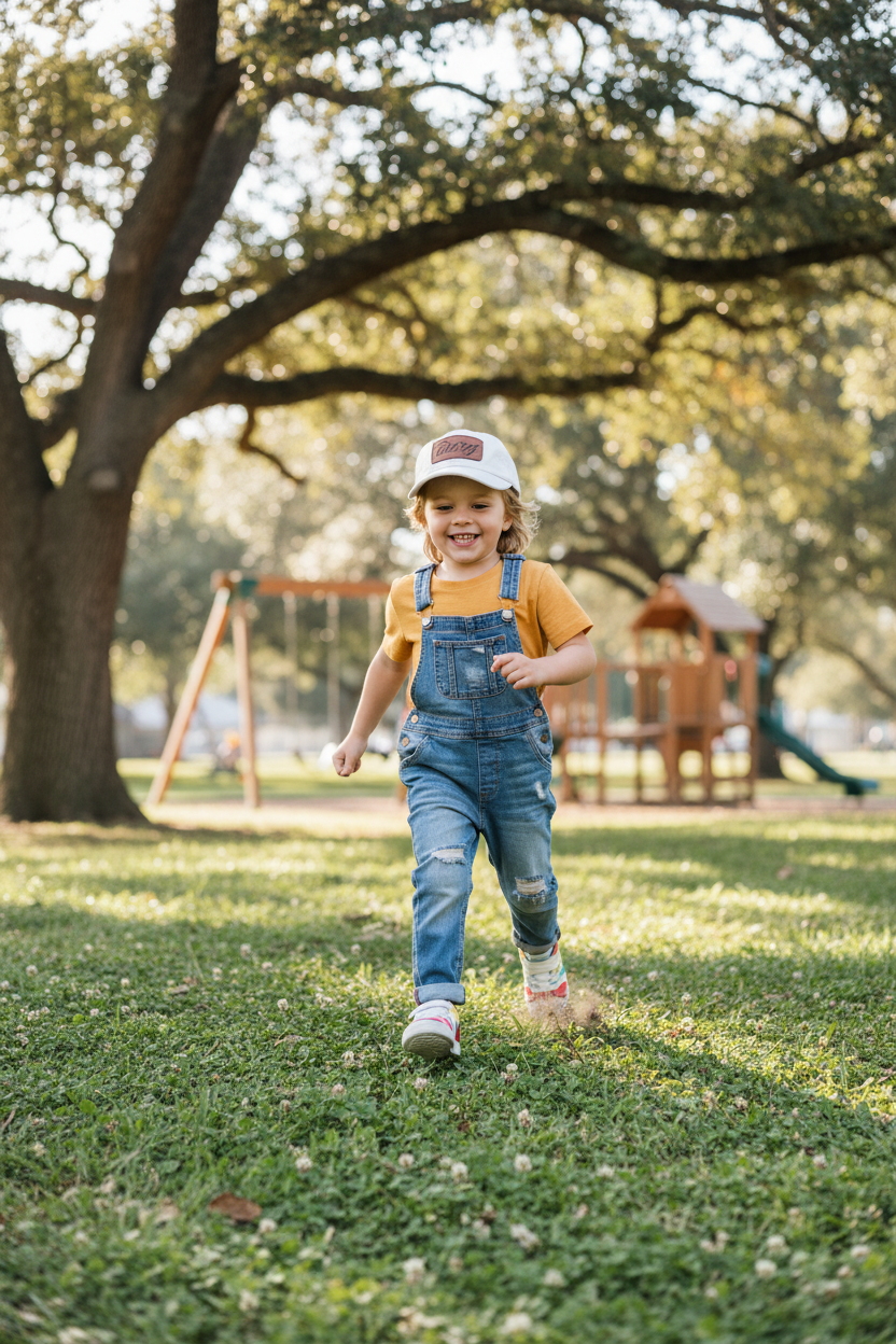 Kids Burg Brown Patch Hat
