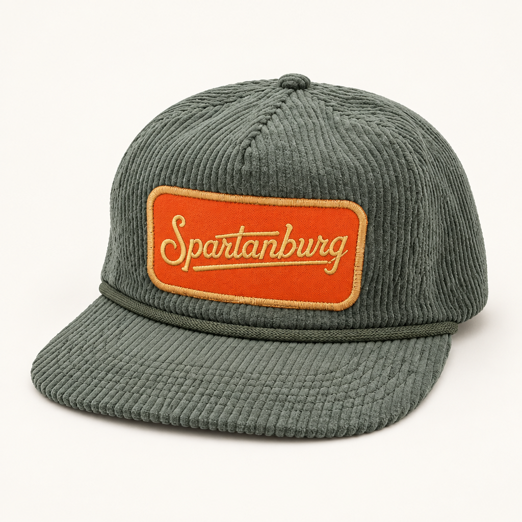 Sage Corduroy Rope Hat front studio shot