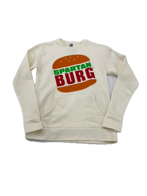 Spartan Burg Hamburger Pocket Crewneck Sweatshirt